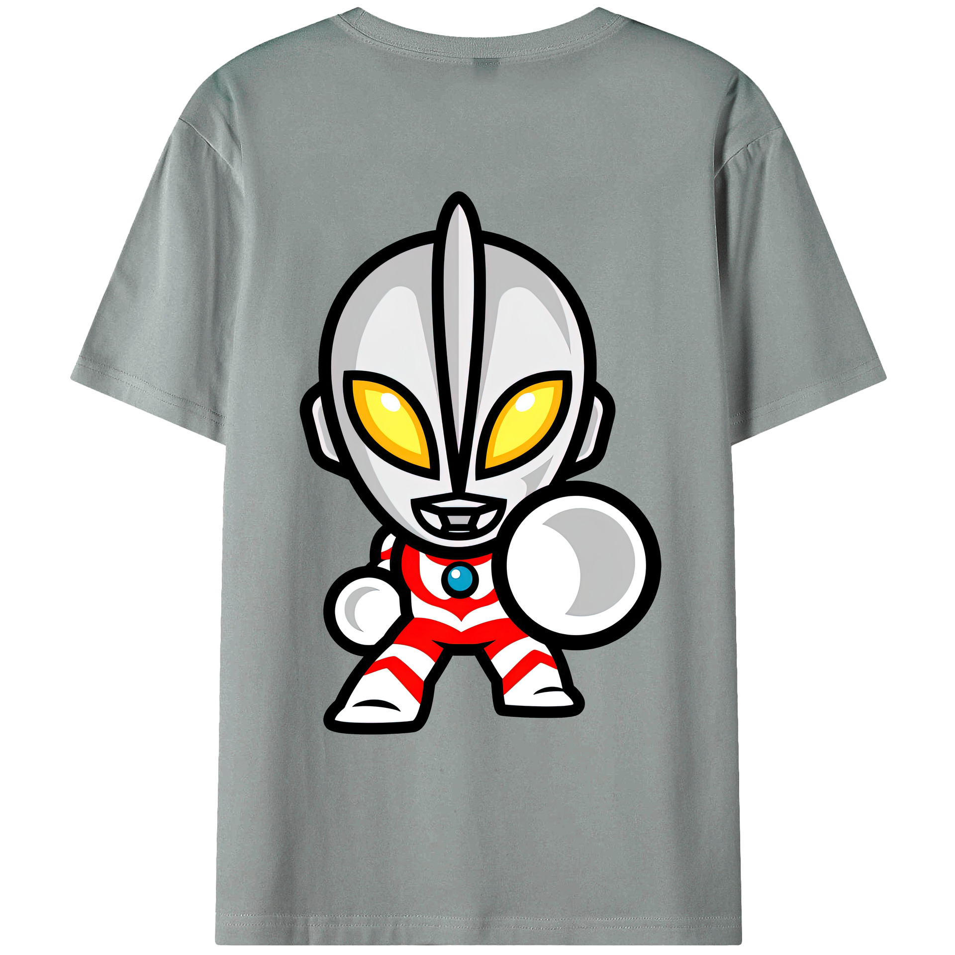 （画像用） ウルトラマン Ultraman 綿100％ メンズ半袖Tシャツ（バックプリント） 通気性